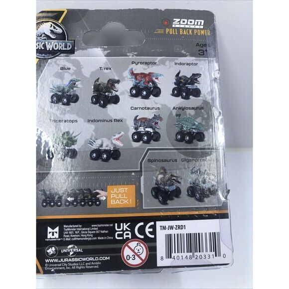 Jurassic World Dominion Zoom Riders Pull Back Power Indoraptor Dinosaur Racer - Picture 7 of 8